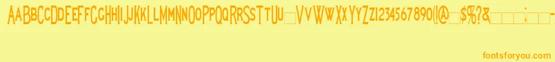 Lewishamcondensed Font – Orange Fonts on Yellow Background