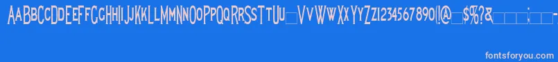 Czcionka Lewishamcondensed – różowe czcionki na niebieskim tle