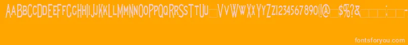 Lewishamcondensed-Schriftart – Rosa Schriften auf orangefarbenem Hintergrund