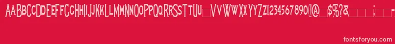 Lewishamcondensed-Schriftart – Rosa Schriften auf rotem Hintergrund