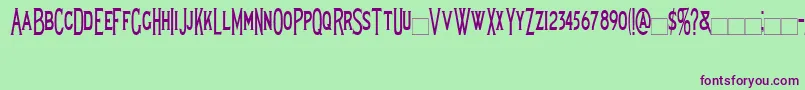 Lewishamcondensed Font – Purple Fonts on Green Background