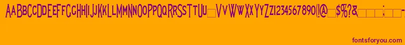 Lewishamcondensed Font – Purple Fonts on Orange Background