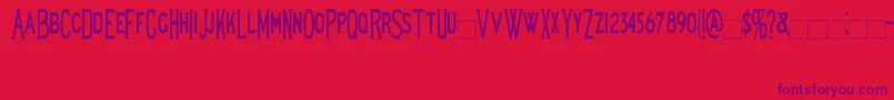 Lewishamcondensed Font – Purple Fonts on Red Background