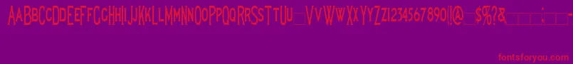 Lewishamcondensed Font – Red Fonts on Purple Background