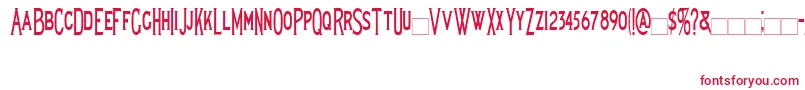 フォントLewishamcondensed – 赤い文字