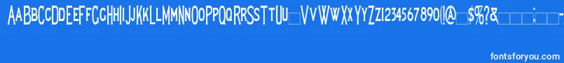 Lewishamcondensed Font – White Fonts on Blue Background