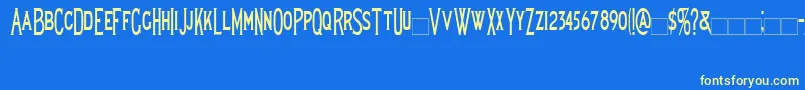 Lewishamcondensed Font – Yellow Fonts on Blue Background