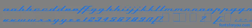 Topspeed Font – Blue Fonts on Gray Background