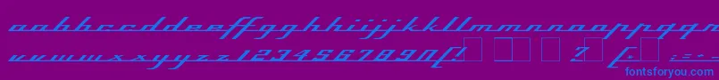 Topspeed Font – Blue Fonts on Purple Background