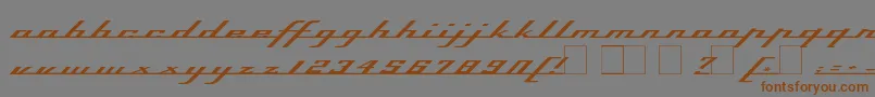 Topspeed Font – Brown Fonts on Gray Background