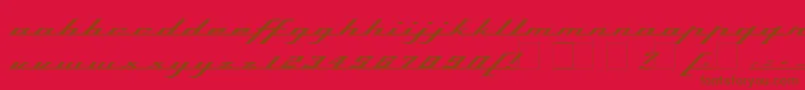 Topspeed Font – Brown Fonts on Red Background