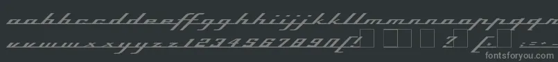 Шрифт Topspeed – серые шрифты на чёрном фоне