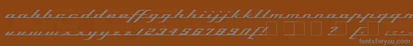 Topspeed Font – Gray Fonts on Brown Background