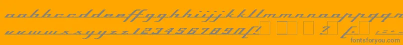 Topspeed Font – Gray Fonts on Orange Background