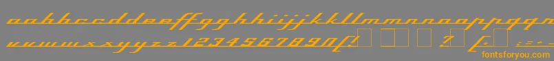 Topspeed Font – Orange Fonts on Gray Background