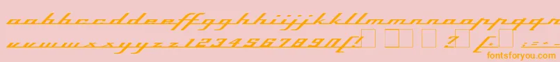 Topspeed Font – Orange Fonts on Pink Background