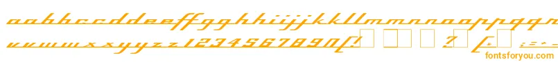 Topspeed Font – Orange Fonts on White Background