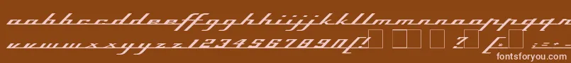 Topspeed Font – Pink Fonts on Brown Background