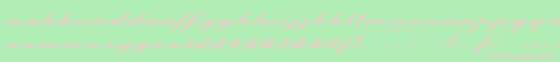 フォントTopspeed – 緑の背景にピンクのフォント