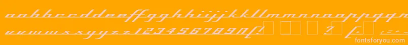 Topspeed Font – Pink Fonts on Orange Background