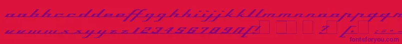 Topspeed Font – Purple Fonts on Red Background