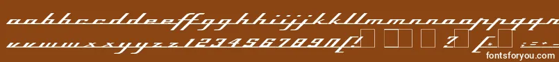 Topspeed Font – White Fonts on Brown Background