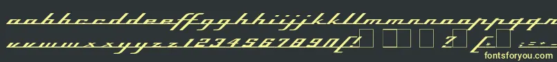 Topspeed Font – Yellow Fonts on Black Background