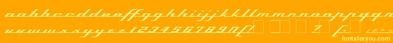Topspeed Font – Yellow Fonts on Orange Background