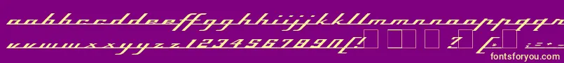 フォントTopspeed – 紫の背景に黄色のフォント