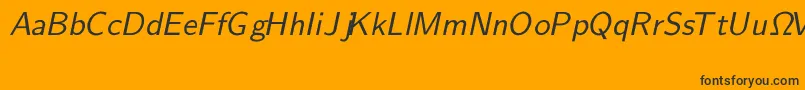 CmSansserifSlanted Font – Black Fonts on Orange Background