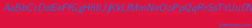 CmSansserifSlanted Font – Blue Fonts on Red Background