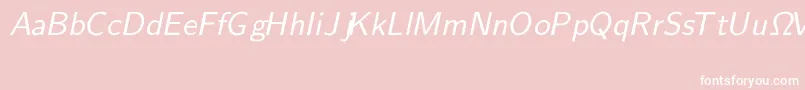 CmSansserifSlanted Font – White Fonts on Pink Background