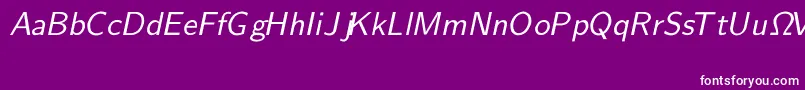 CmSansserifSlanted Font – White Fonts on Purple Background