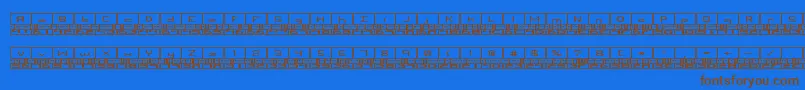 BinaryXBrk Font – Brown Fonts on Blue Background