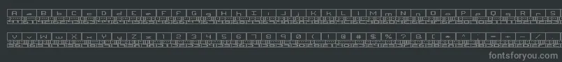 BinaryXBrk-Schriftart – Graue Schriften auf schwarzem Hintergrund