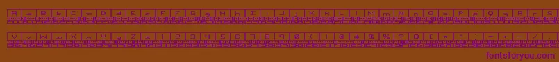 Шрифт BinaryXBrk – фиолетовые шрифты на коричневом фоне