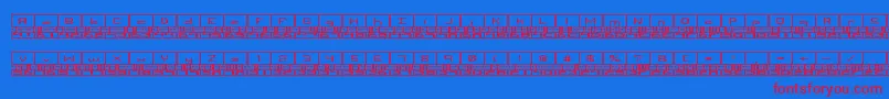 BinaryXBrk-Schriftart – Rote Schriften auf blauem Hintergrund