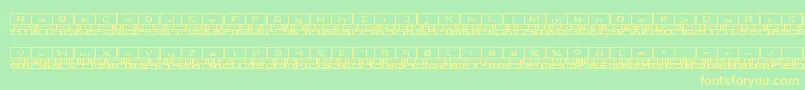 BinaryXBrk Font – Yellow Fonts on Green Background