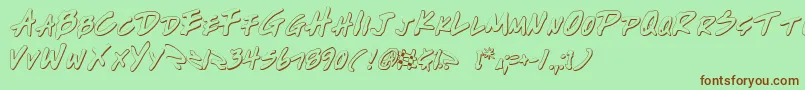 Шрифт Write2o – коричневые шрифты на зелёном фоне