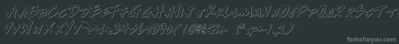 Шрифт Write2o – серые шрифты на чёрном фоне
