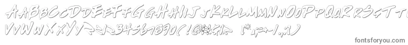 フォントWrite2o – 白い背景に灰色の文字