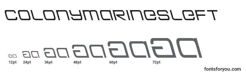 Colonymarinesleft Font Sizes