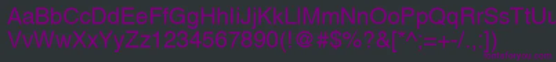 フォントLettericaNormal – 黒い背景に紫のフォント