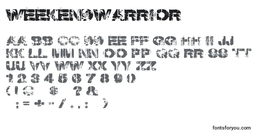 Schriftart Weekendwarrior – Alphabet, Zahlen, spezielle Symbole