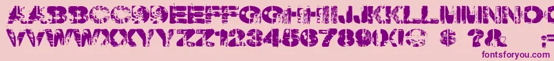 Weekendwarrior Font – Purple Fonts on Pink Background