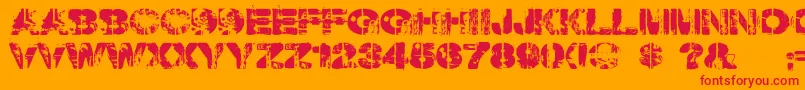 Weekendwarrior Font – Red Fonts on Orange Background