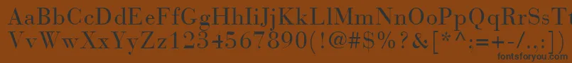 BodoniRecutCondensedSsiCondensed Font – Black Fonts on Brown Background