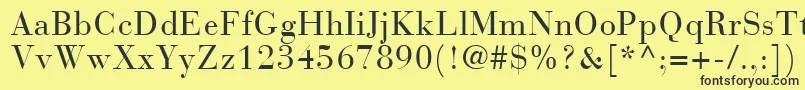 BodoniRecutCondensedSsiCondensed Font – Black Fonts on Yellow Background
