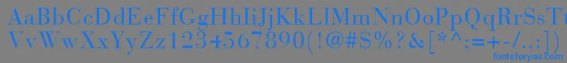BodoniRecutCondensedSsiCondensed Font – Blue Fonts on Gray Background