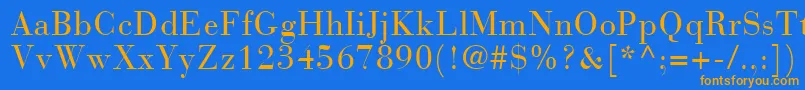 BodoniRecutCondensedSsiCondensed Font – Orange Fonts on Blue Background